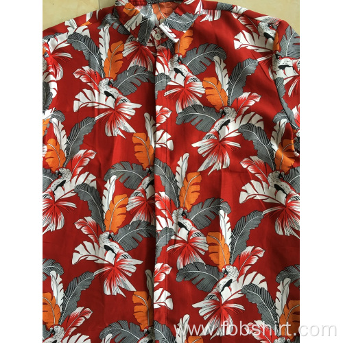 Polyester Printing Hawaii Shirt men hawaiian beach shirts printing Factory